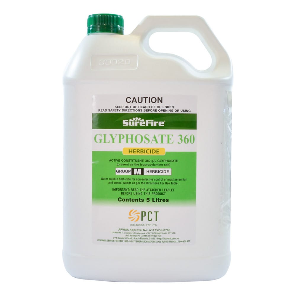 GLYPHOSATE 360 Herbicide 5L - Effective Weed Control for Gardens and Farms