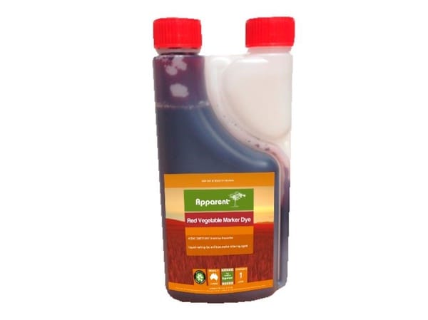 RED VEGE DYE 1L - Non-Hazardous Marking Dye for Clear Spray Identification