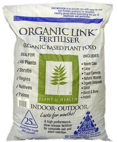 ORGANIC LINK Slow Release Fertiliser 25KG - Balanced Nutrition for All Plants