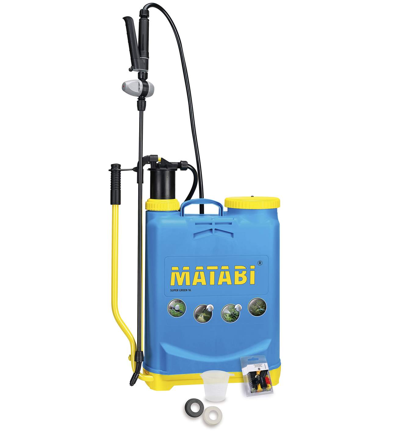 Matabi Super Agro 16 L backpack sprayer with brass lance and adjustable padded straps