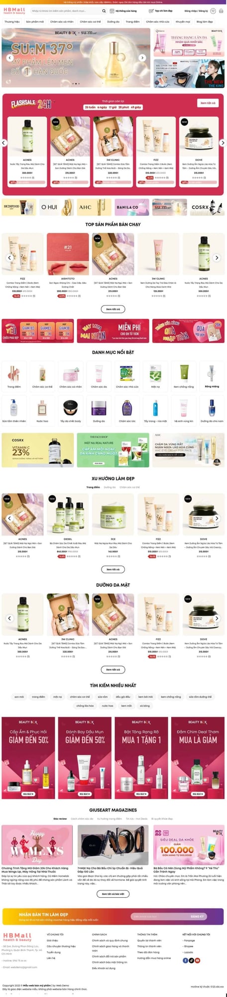 Theme wordpress mỹ phẩm 11