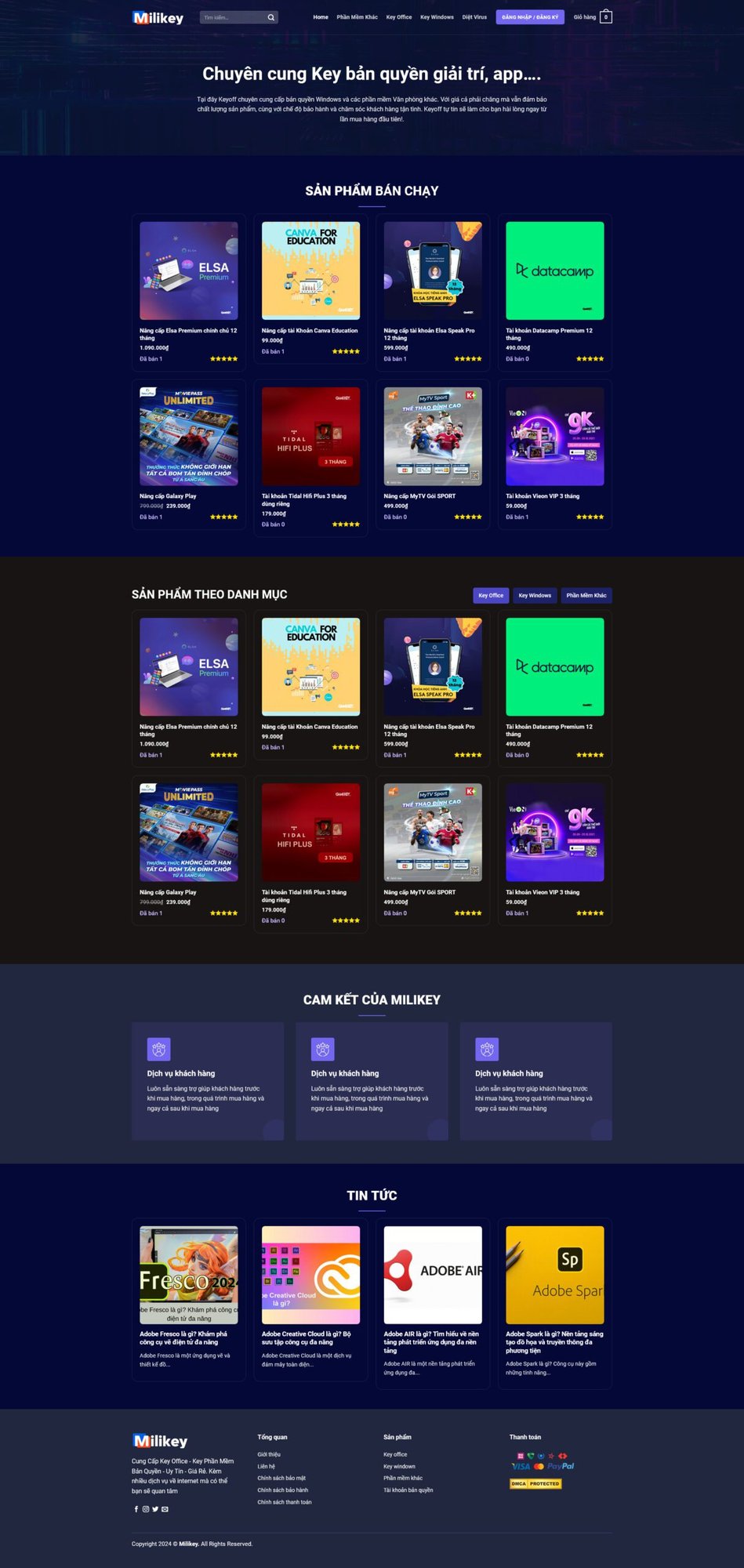 Theme WordPress Shop bán tài nguyên, sản phẩm số