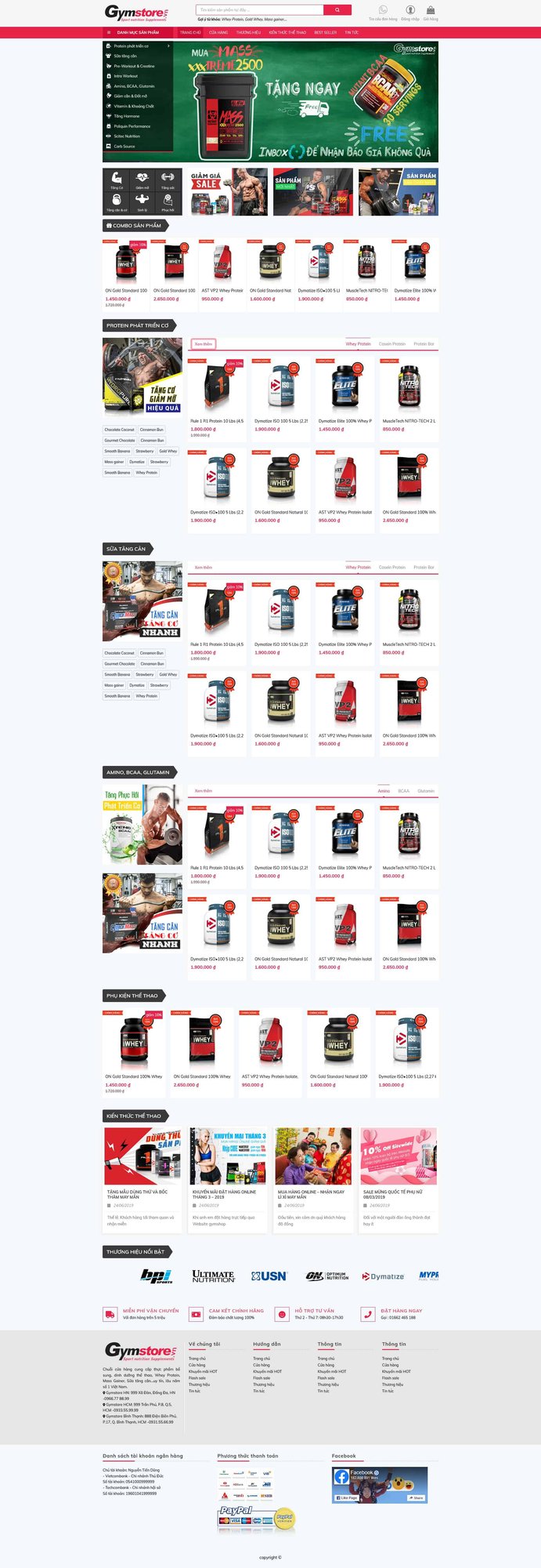 theme WordPress Gym Shop