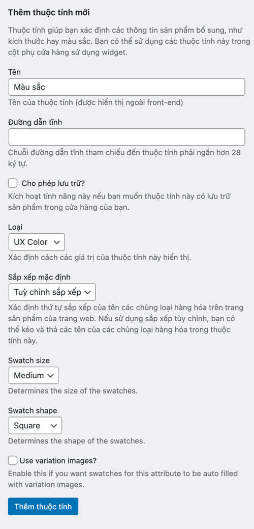 đăng sản phẩm có biến thể trong Woocommerce 1`