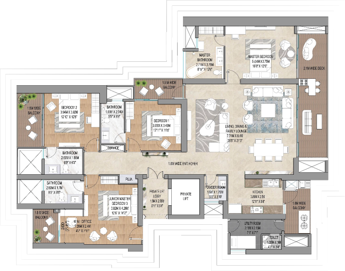 Signature Global Titanium SPR 36 floorplan