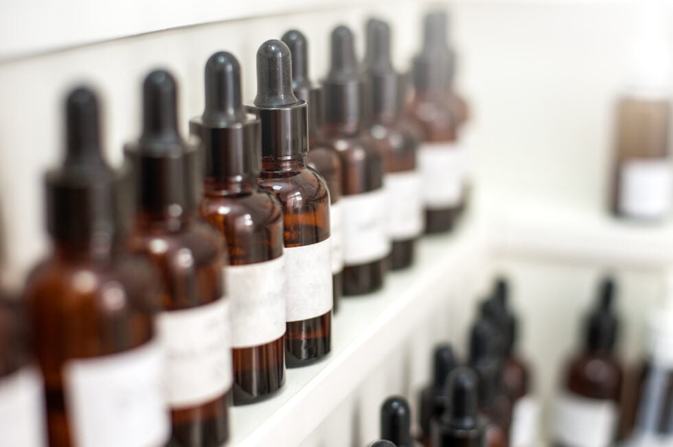 Perfumery Lab fragrance bubbles with aroma oils