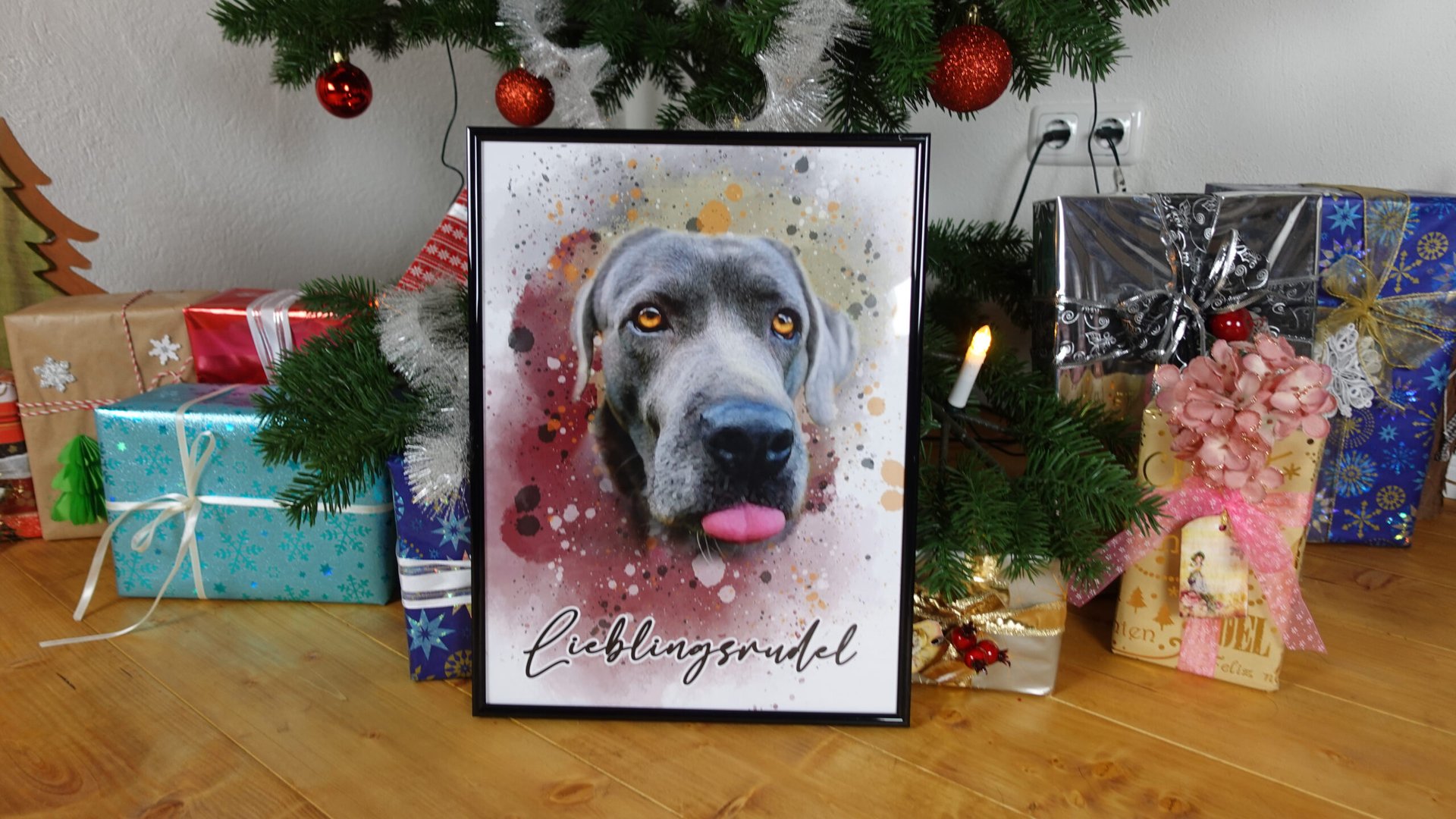 Haustierportrait in Wasserfarben von Nobelpfoten