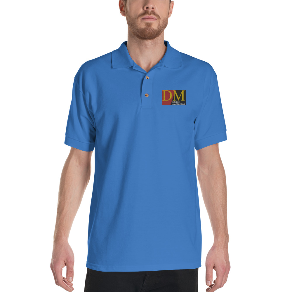 Devlin Macgregor Embroidered Polo Shirt (Black, White or Silver) - Image 9