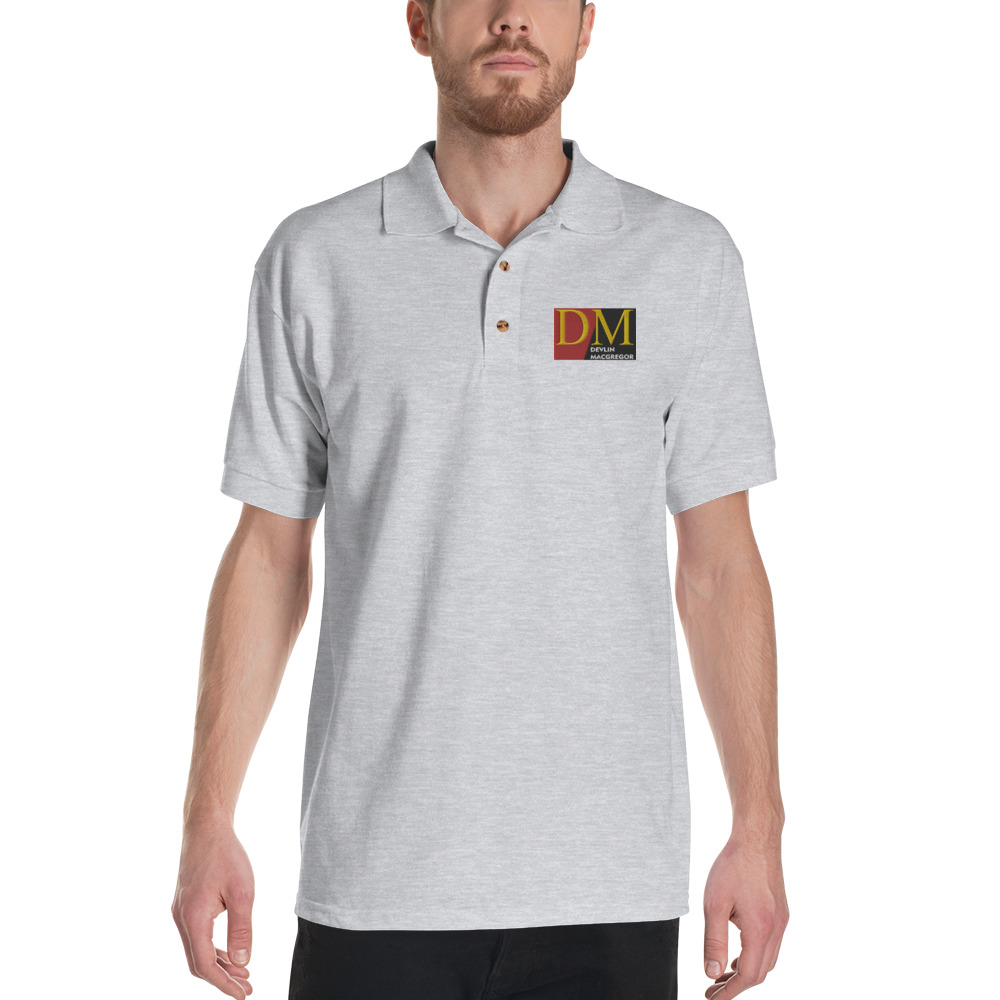 Devlin Macgregor Embroidered Polo Shirt (Black, White or Silver) - Image 14