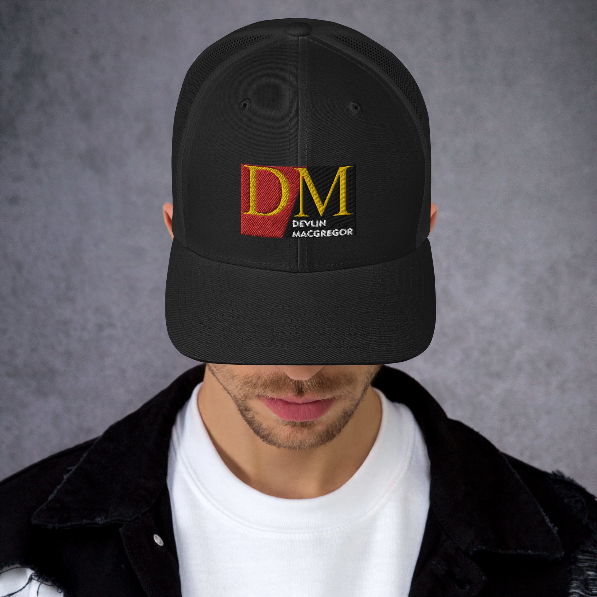 Devlin Macgregor Logo Trucker Cap (Black or White) - Image 8