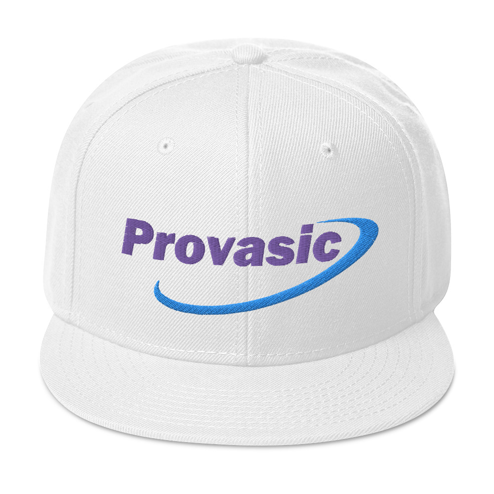 Provasic Logo "Snapback" Hat (White or Black/Teal) - Image 2