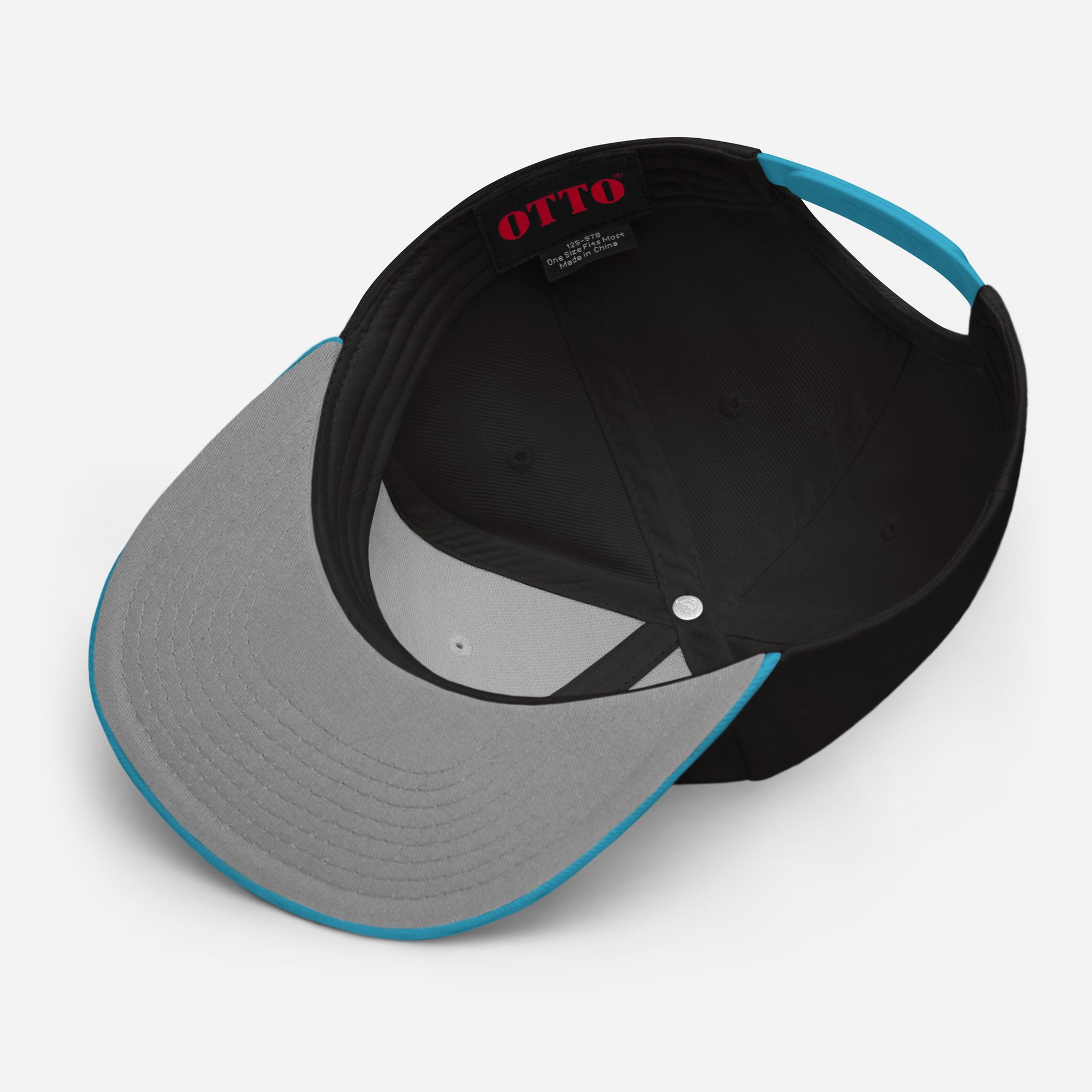 Provasic Logo "Snapback" Hat (White or Black/Teal) - Image 6