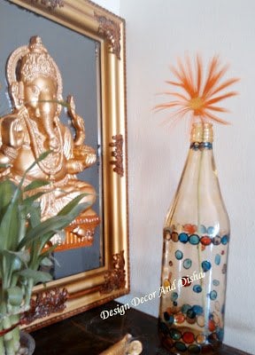 Stained Glass Bottle  http://designdecoranddisha.blogspot.com
