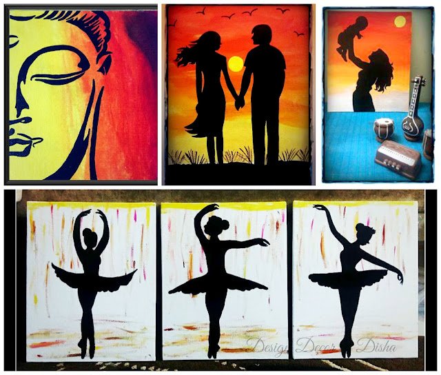 Silhouette Paintings Acrylic Paintings