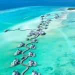 Galapagos Islands Aerial Photography of Island With Cottages Surrounded With Water