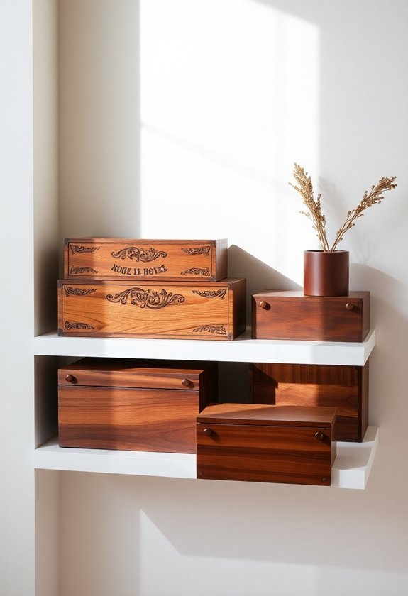 Crafting Wood Decor for Compact Spaces 8 chic wooden storage containers