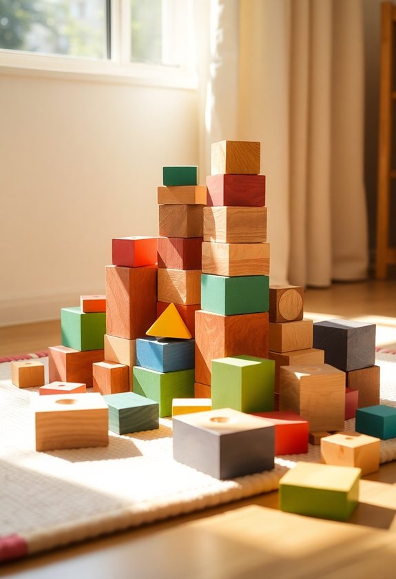 Affordable Wooden Toy Designs for Kids 4 engaging tower building activities