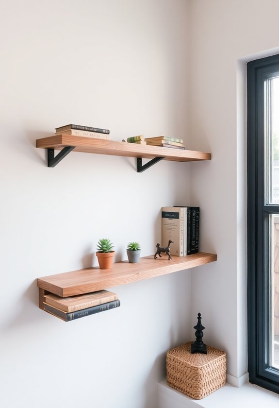 Inexpensive Vintage Wood Shelving Hacks 3 minimalist wall shelf ideas