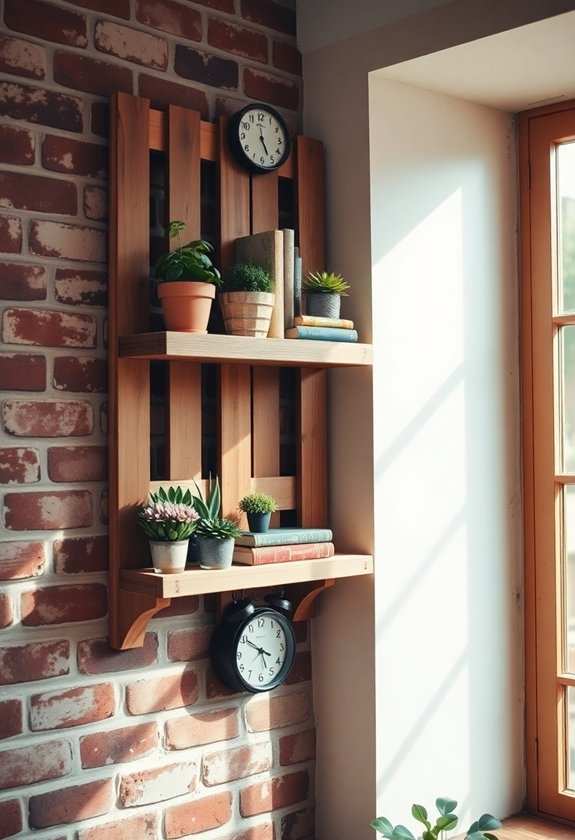 Inexpensive Vintage Wood Shelving Hacks 6 rustic diy pallet creations