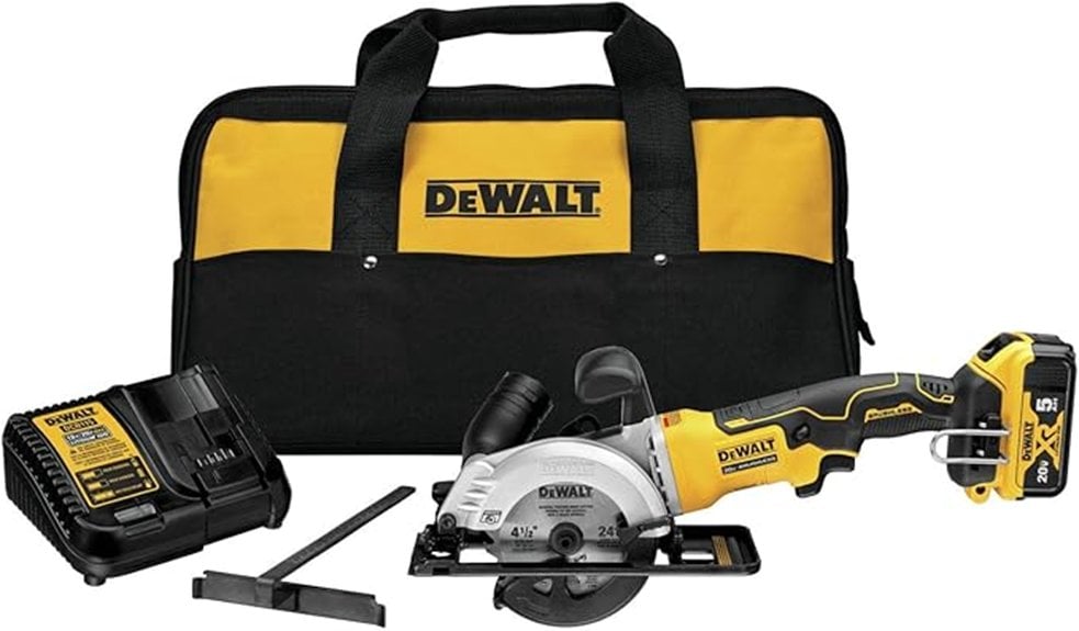 DEWALT ATOMIC 20V MAX* Circular Saw Kit, 4-1/2-Inch (DCS571P1) Review 1 powerful compact saw review