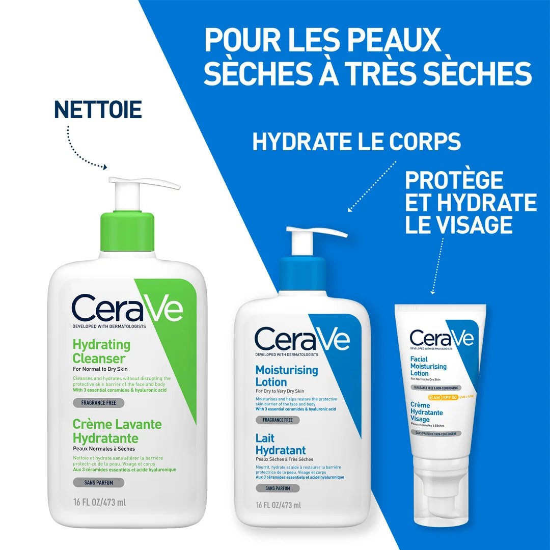 CeraVe Lait Hydratant Léger Peau Sèche à Très Sèche 1080 5