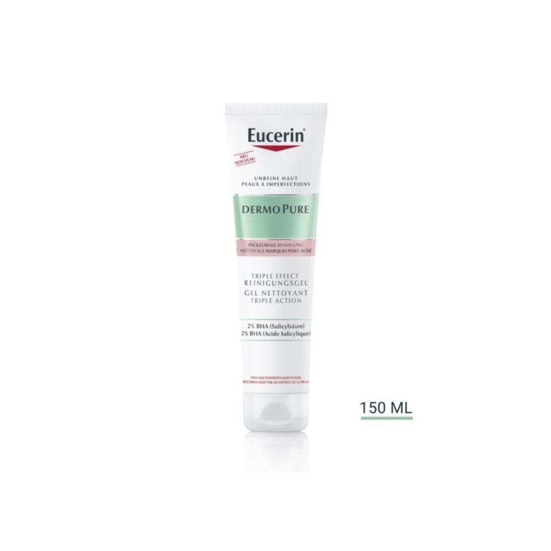 Eucerin Gel Nettoyant Triple Action en bouteille