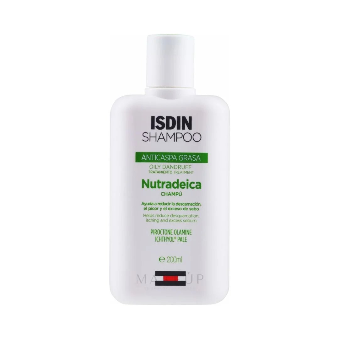 ISDIN Shampooing Nutradeica Anti-Pellicules Grasses 200ml - Soin contre les pellicules et cheveux gras