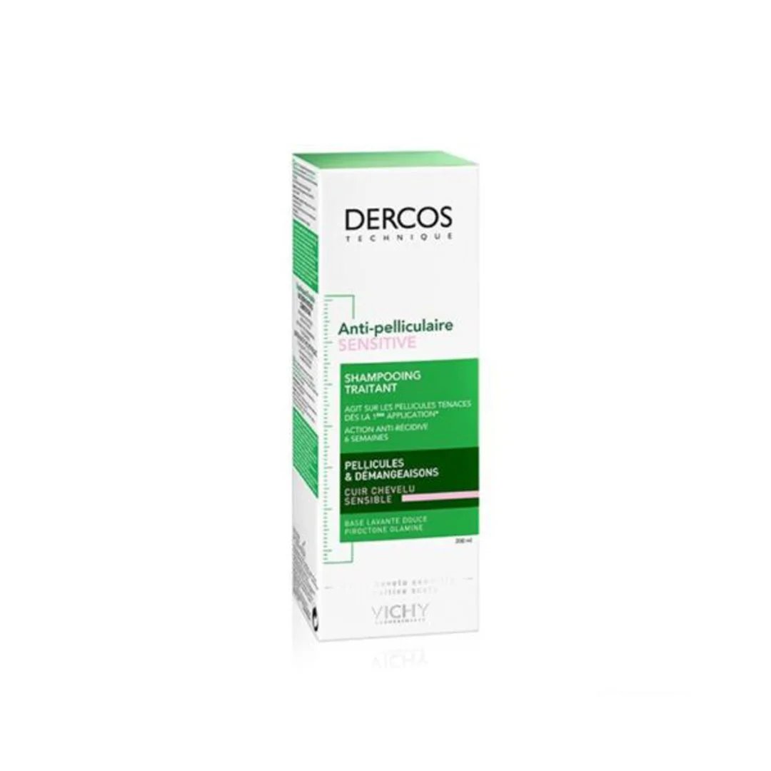 Vichy Dercos Shampoing Traitant Anti-Pelliculaire Sensitive Cuir Chevelu Sensible | 200ml