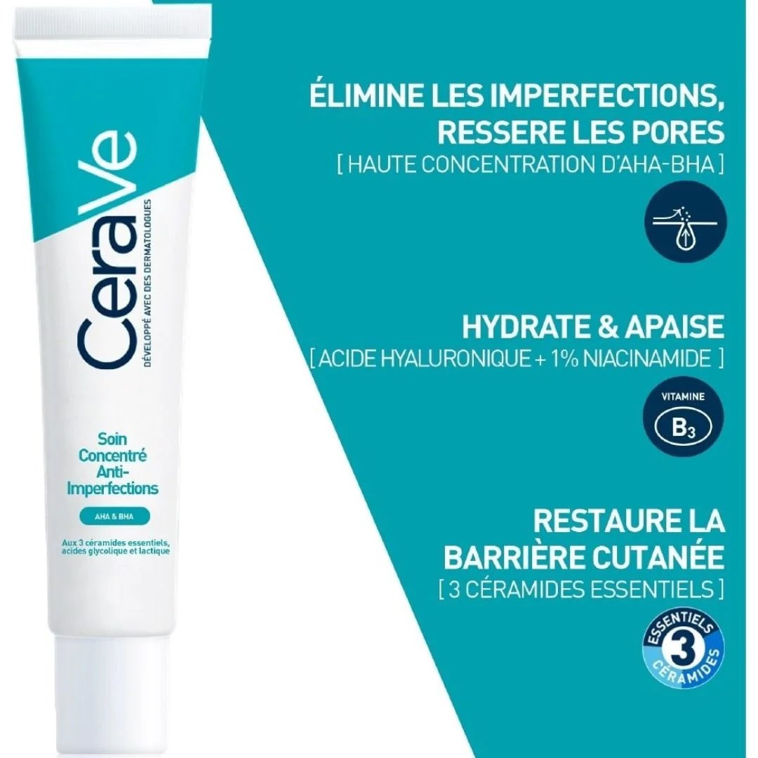 CeraVe Soin Concentré Anti-Imperfections |Peau Grasse à Tendance Acnéique | 40ml