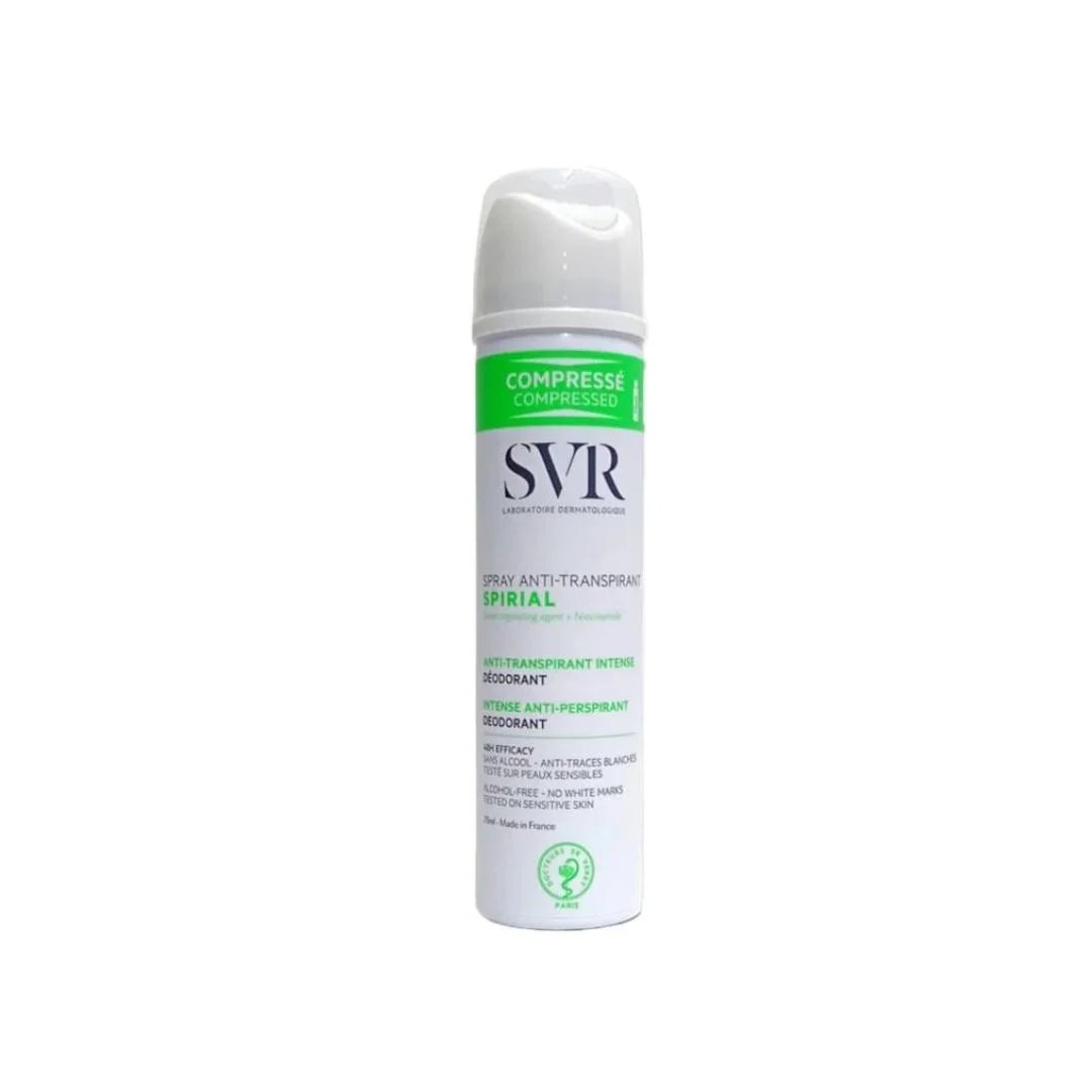 SVR Spirial Spray 75ml pour un contrôle de la transpiration efficace