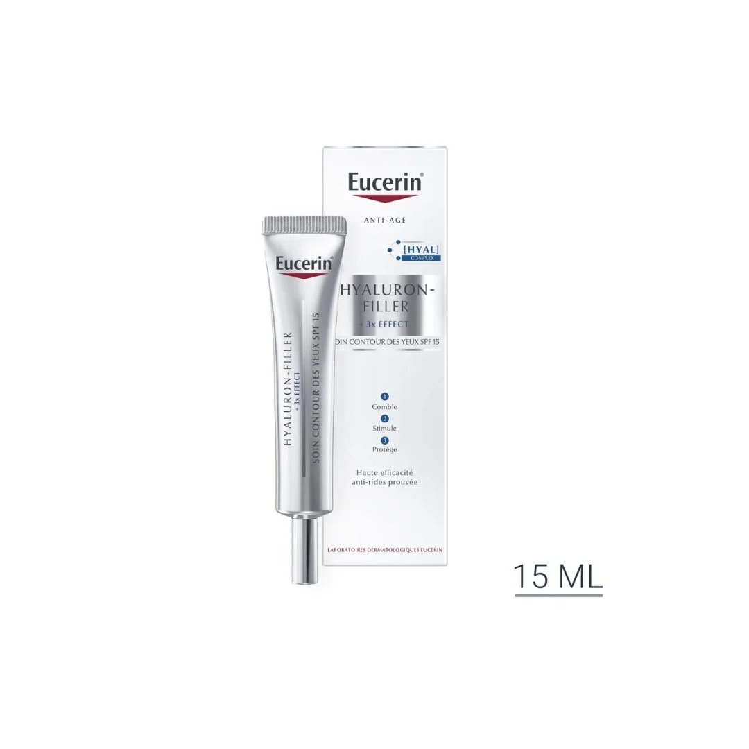 Eucerin Hyaluron-Filler Soin Contour des Yeux SPF15 - Anti-rides et Protection UV