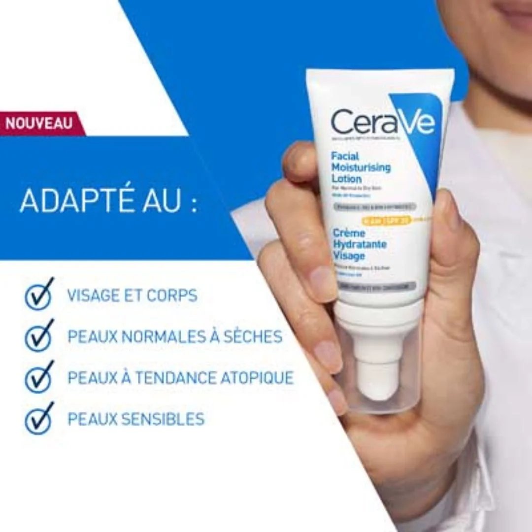 CeraVe Crème Hydratante Visage SPF30 Peau Normale à Sèche | 52ml
