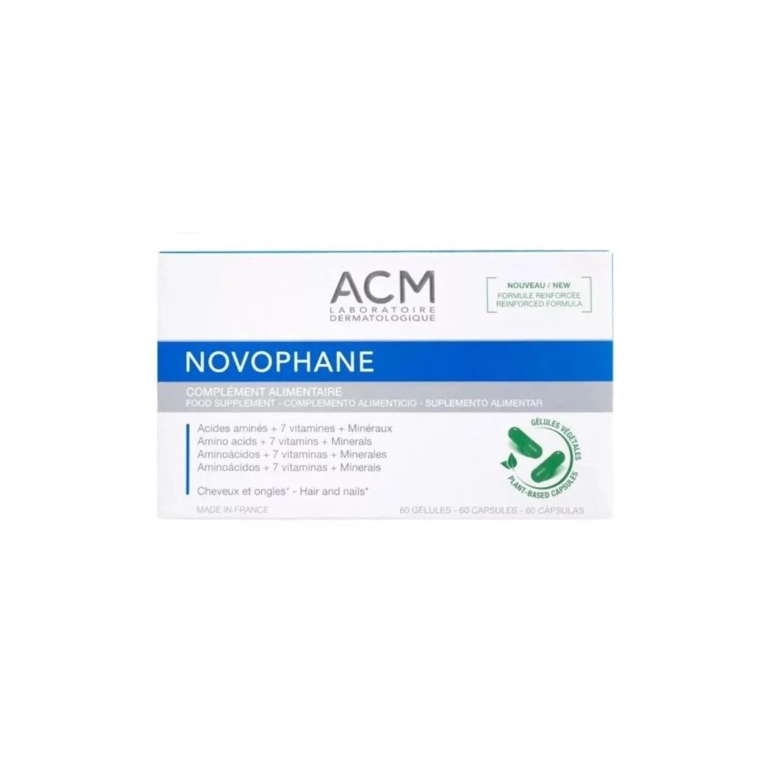 ACM Novophane Complément Alimentaire 60 Gélules pour Cheveux et Ongles