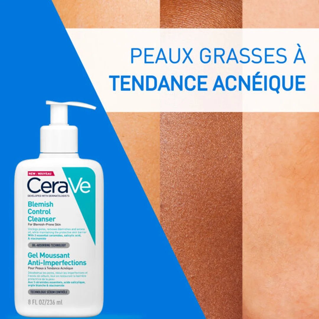 CeraVe Gel Moussant Anti-Imperfections | Peau Grasse à Tendance Acnéique | 236ml