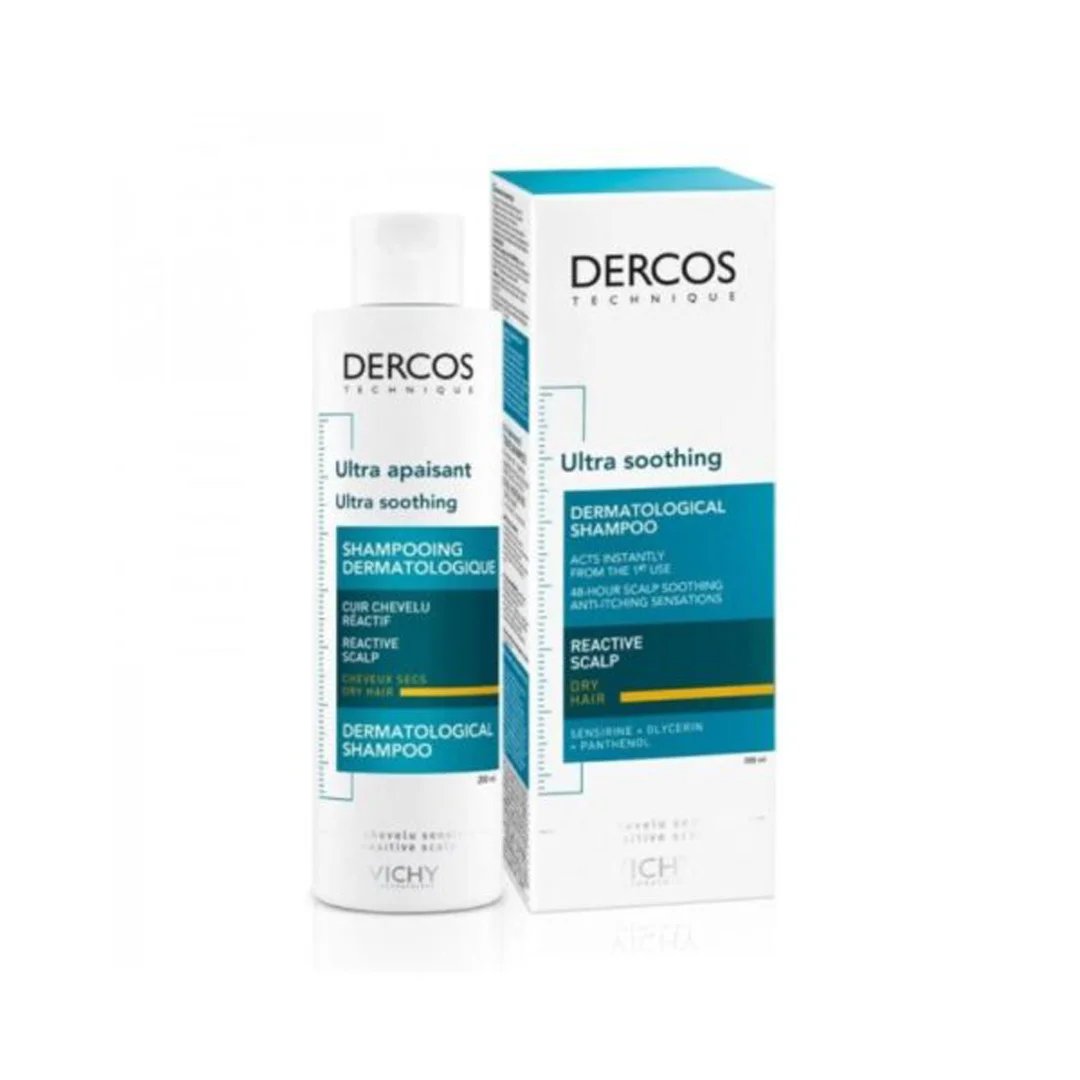 Vichy Dercos Shampoing Ultra Apaisant Cheveux Secs 200ml