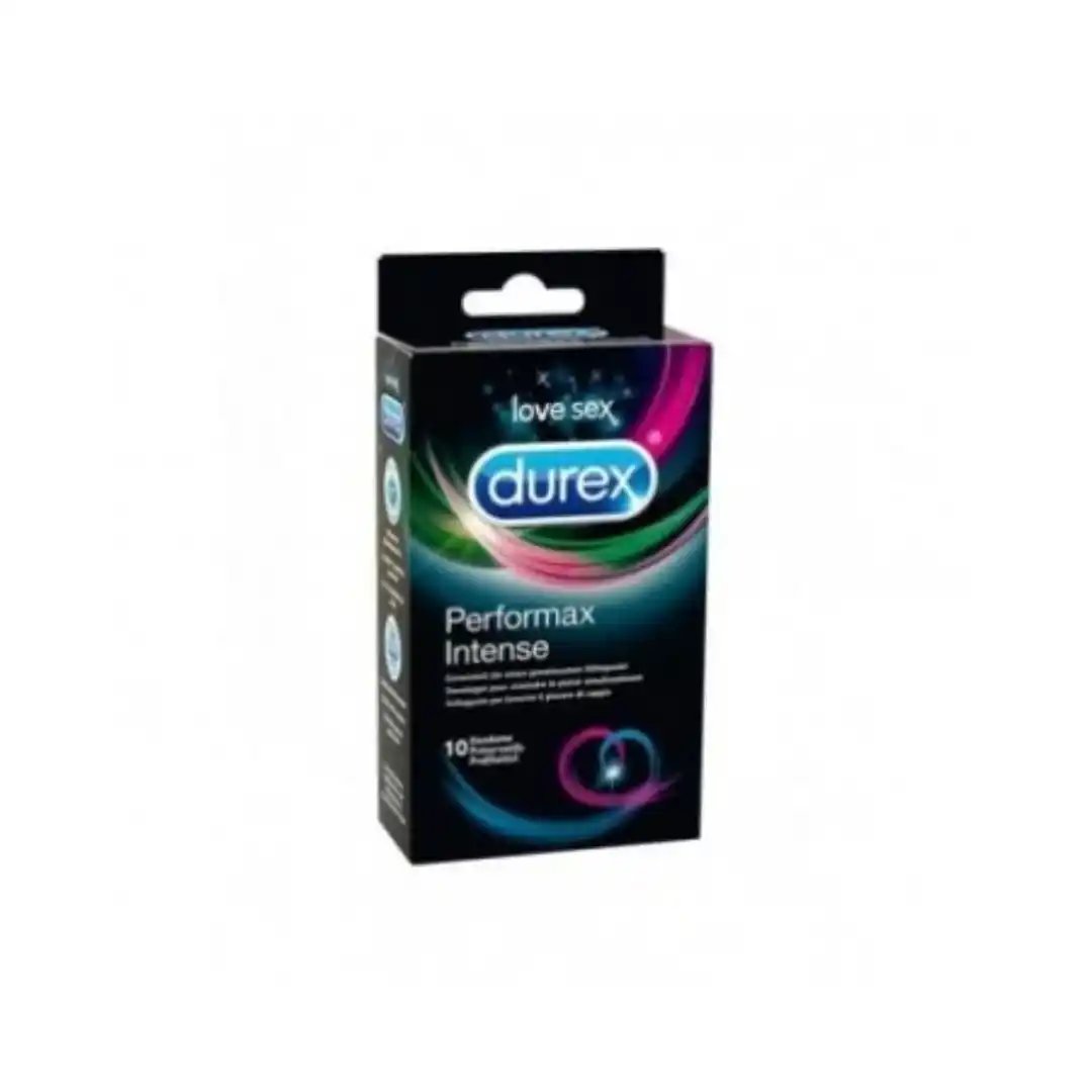 Durex Performax Intense – Préservatifs Stimulants, 10 pièces