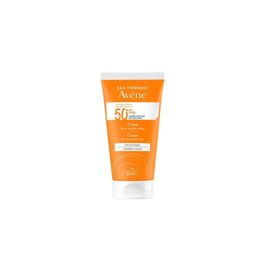 Eau Thermale Avène Écran Crème Invisible SPF 50 (50ml) - Protection solaire légère pour peau sensible