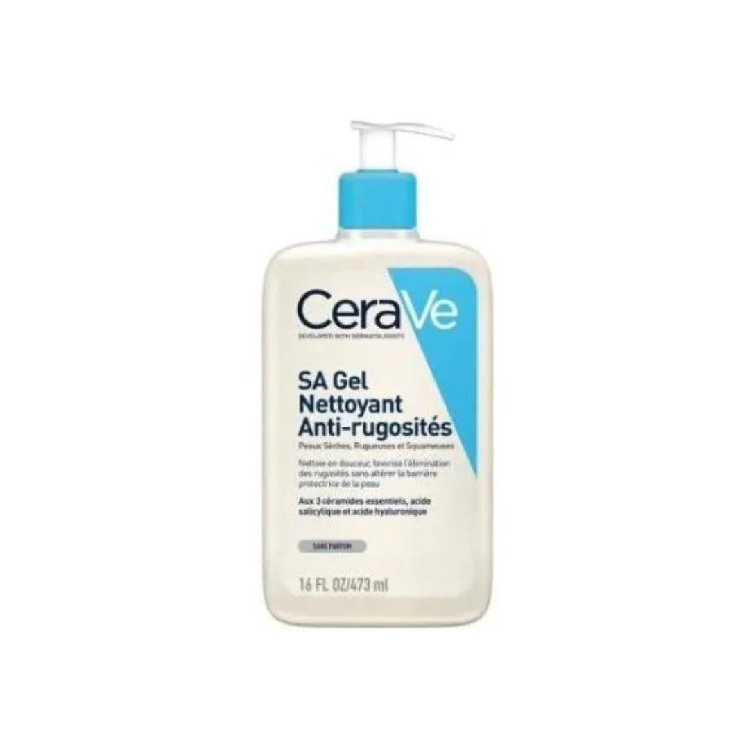 CeraVe SA Gel Nettoyant Anti-Rugosités |Peau Sèche Et Rugueuse | 473ml