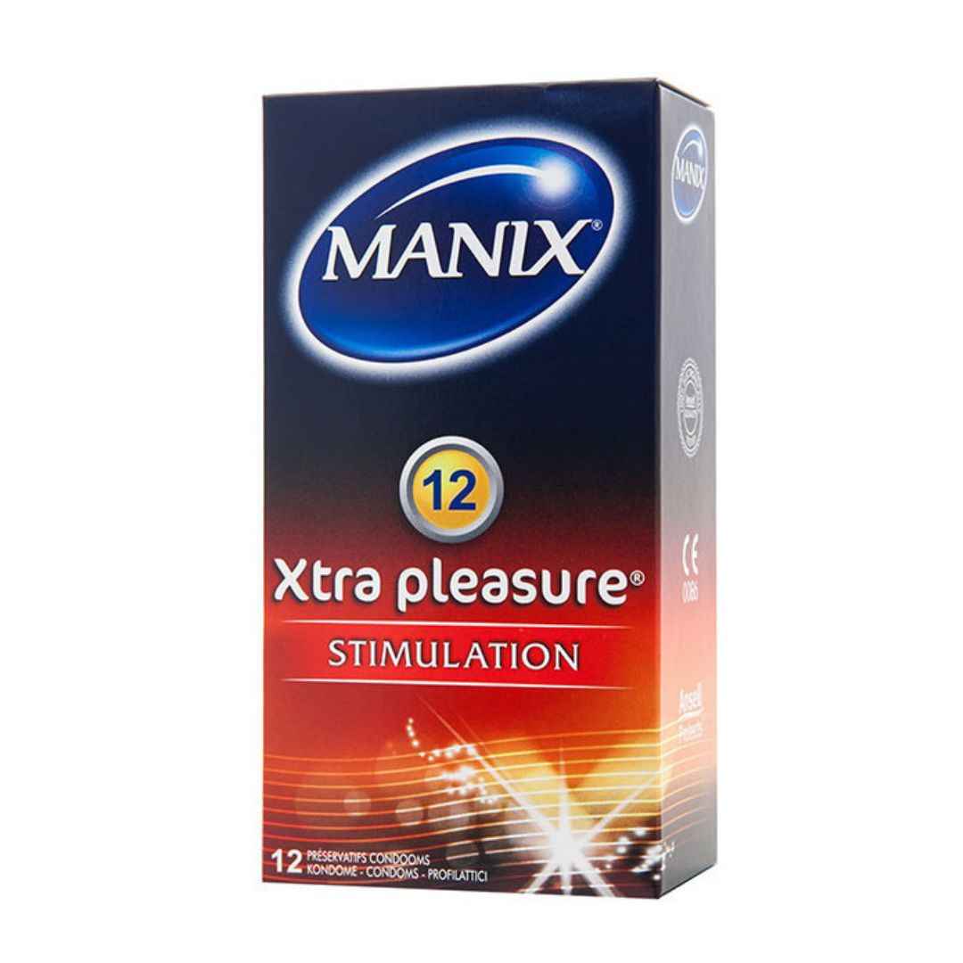 Manix Xtra Pleasure Boîte 12 – Préservatifs Stimulants pour Plus de Plaisir