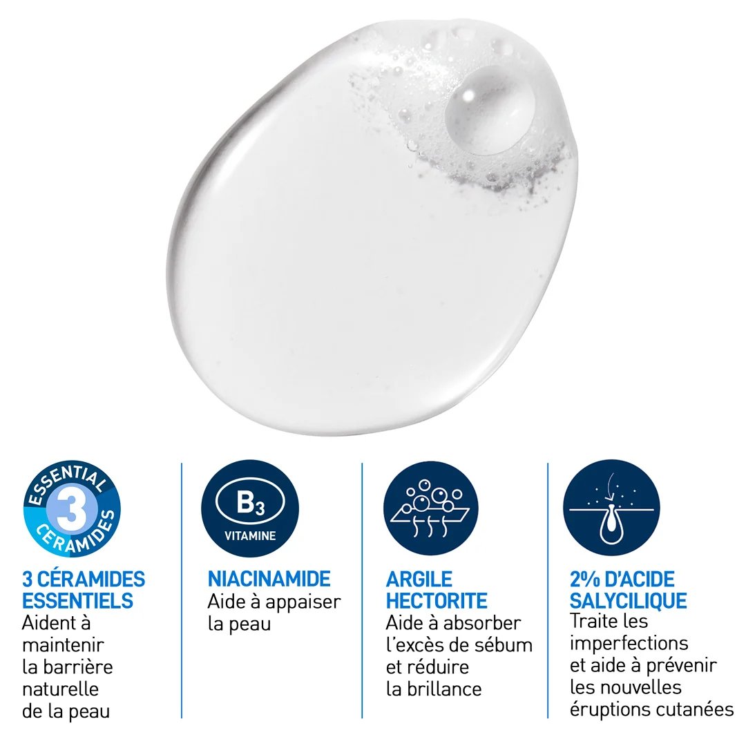 CeraVe Gel Moussant Anti-Imperfections | Peau Grasse à Tendance Acnéique | 236ml