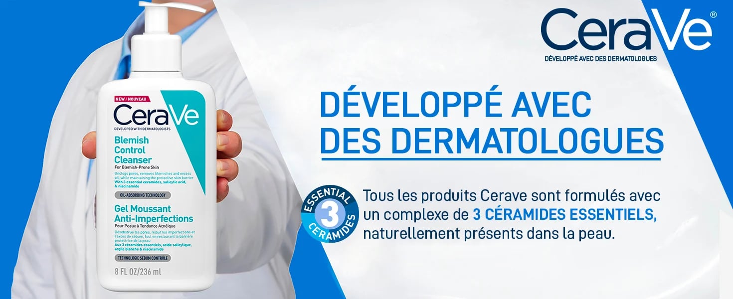 CeraVe Gel Moussant Anti-Imperfections | Peau Grasse à Tendance Acnéique | 236ml