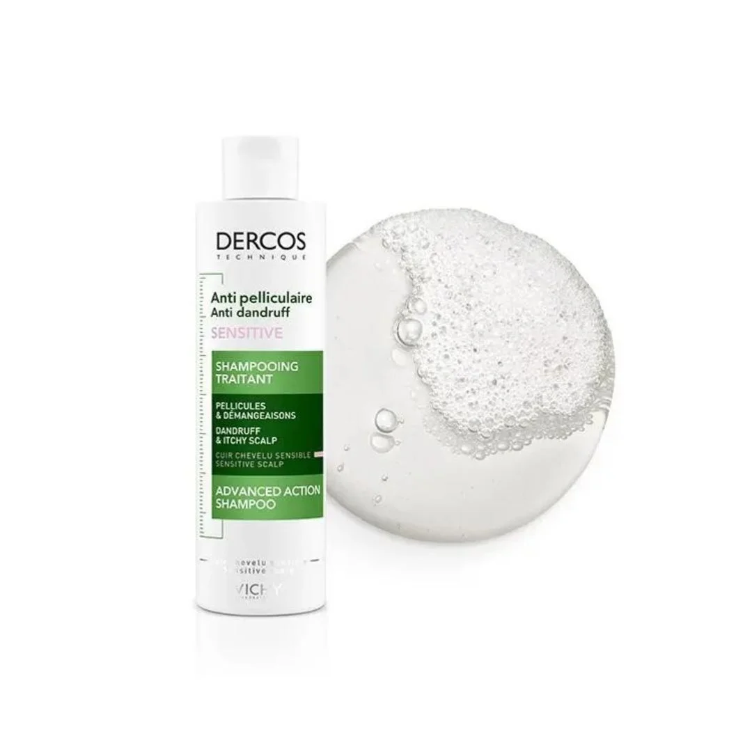 Vichy Dercos Shampoing Traitant Anti-Pelliculaire Sensitive Cuir Chevelu Sensible | 200ml