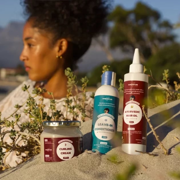 moisturised curling hair combo