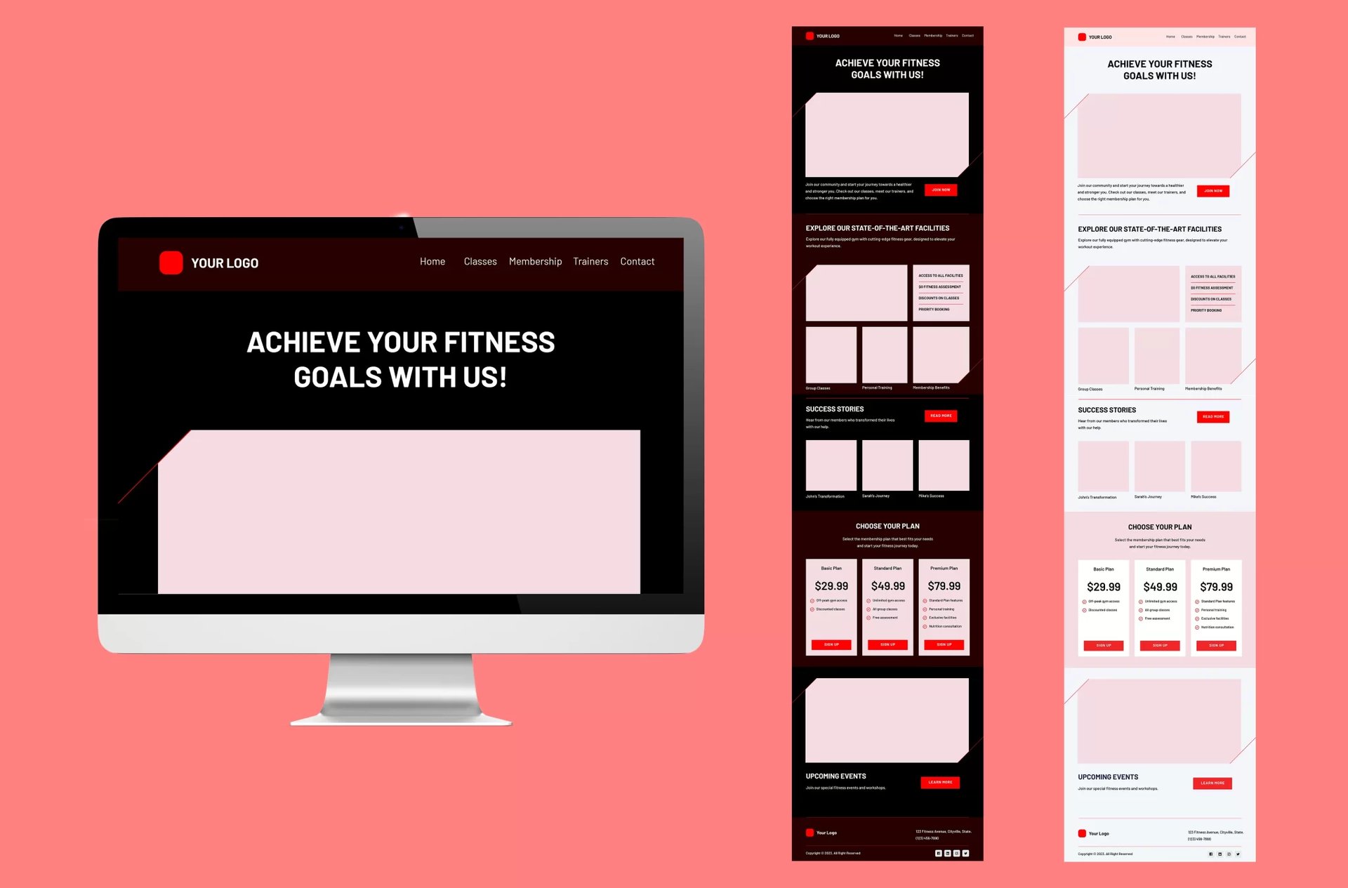 Mockup - Ultimate Gym Email Newsletter Template - Dark Theme - EmailBlu