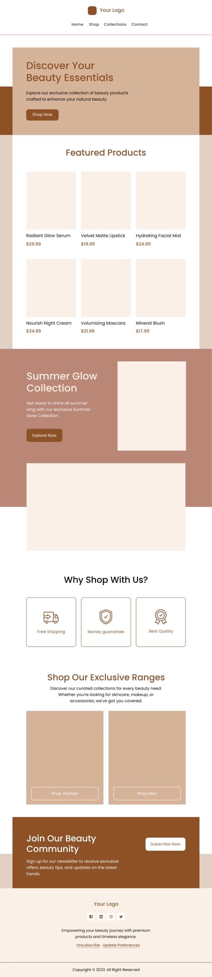 Beauty E-commerce Newsletter Template - Image 3