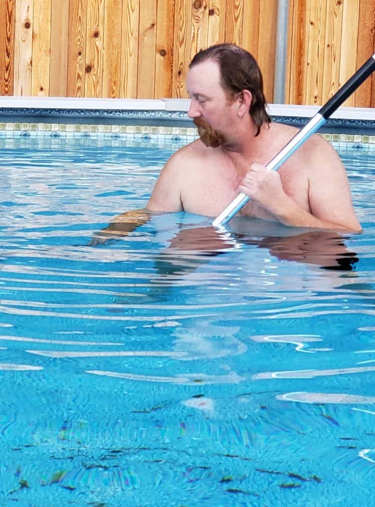 vacuuming my swimming pool