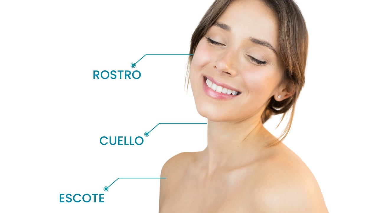 Preparación de la piel en rostro, cuello y escote: limpieza, tonificación, exfoliación y activación para potenciar la absorción de activos con aparatología.