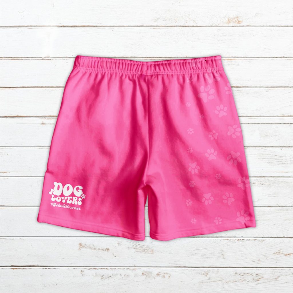 Pantalón técnico unisex bolsillos laterales #HuellasPerrunas rosa