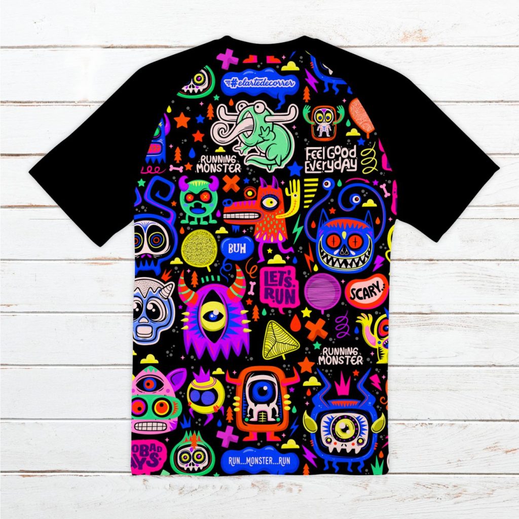 Camiseta técnica hombre #Monstruos lila - Imagen 2