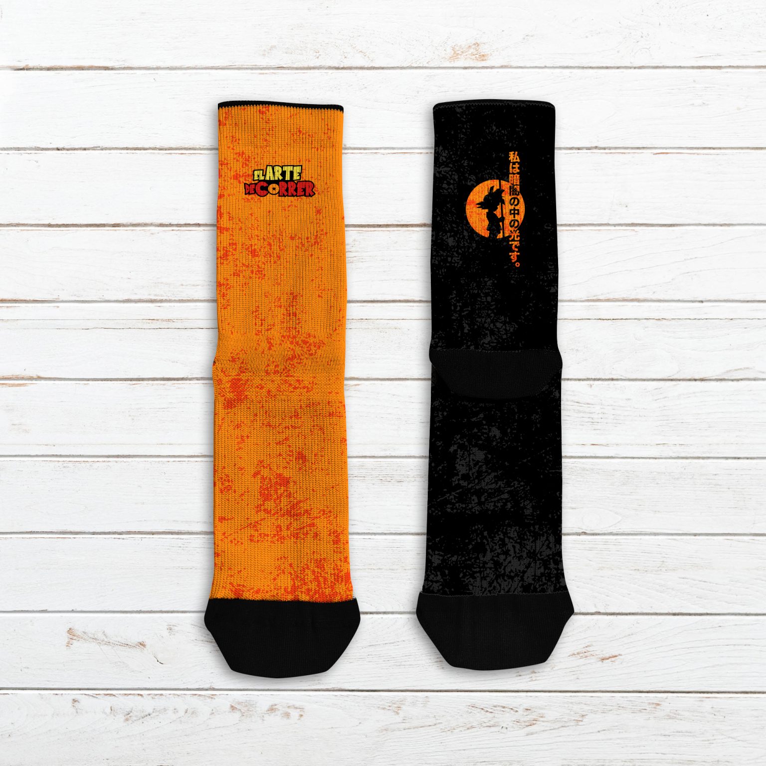 Calcetin técnico running #Otaku naranja